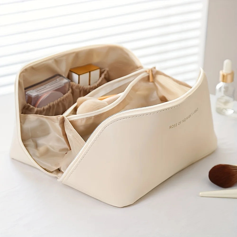Necessaire de Luxo Feminina – Bolsa Organizadora de Maquiagem e Cosméticos com Zíper, Ideal para Viagens e Uso Diário