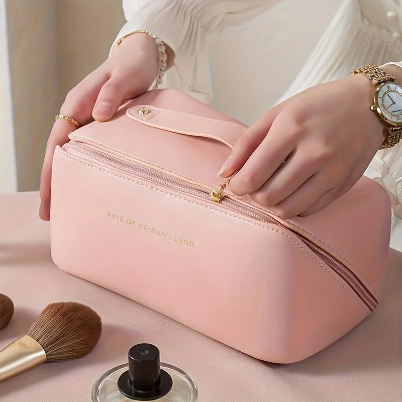 Necessaire de Luxo Feminina – Bolsa Organizadora de Maquiagem e Cosméticos com Zíper, Ideal para Viagens e Uso Diário